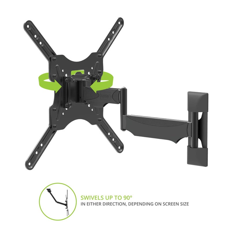 Kanto M200 Full Motion TV Wall Mount for 26" - 50" TVs | Articulating Arm with 18.6" of Extension | Up to 180Â° Swivel and 14Â° of Tilt | 4" Offset | VESA Compatible TV Bracket | Heavy-Duty Steel - Image 5